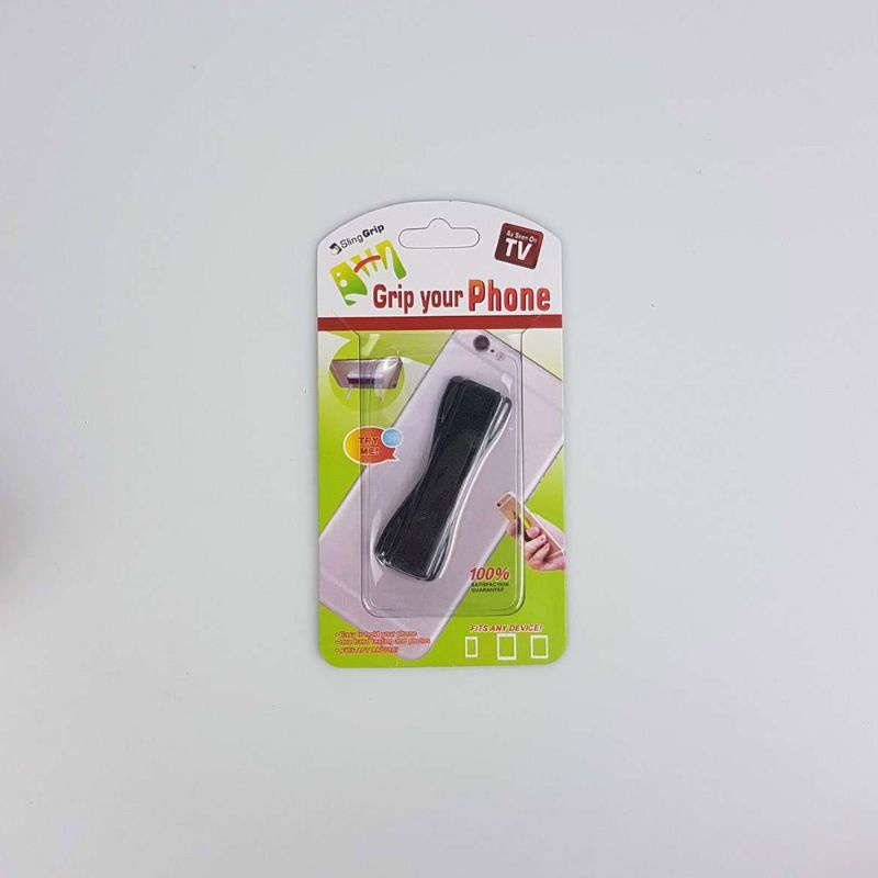 Pegangan Hp / Sling Grip Holder Smartphone Jari Anti Slip - Black