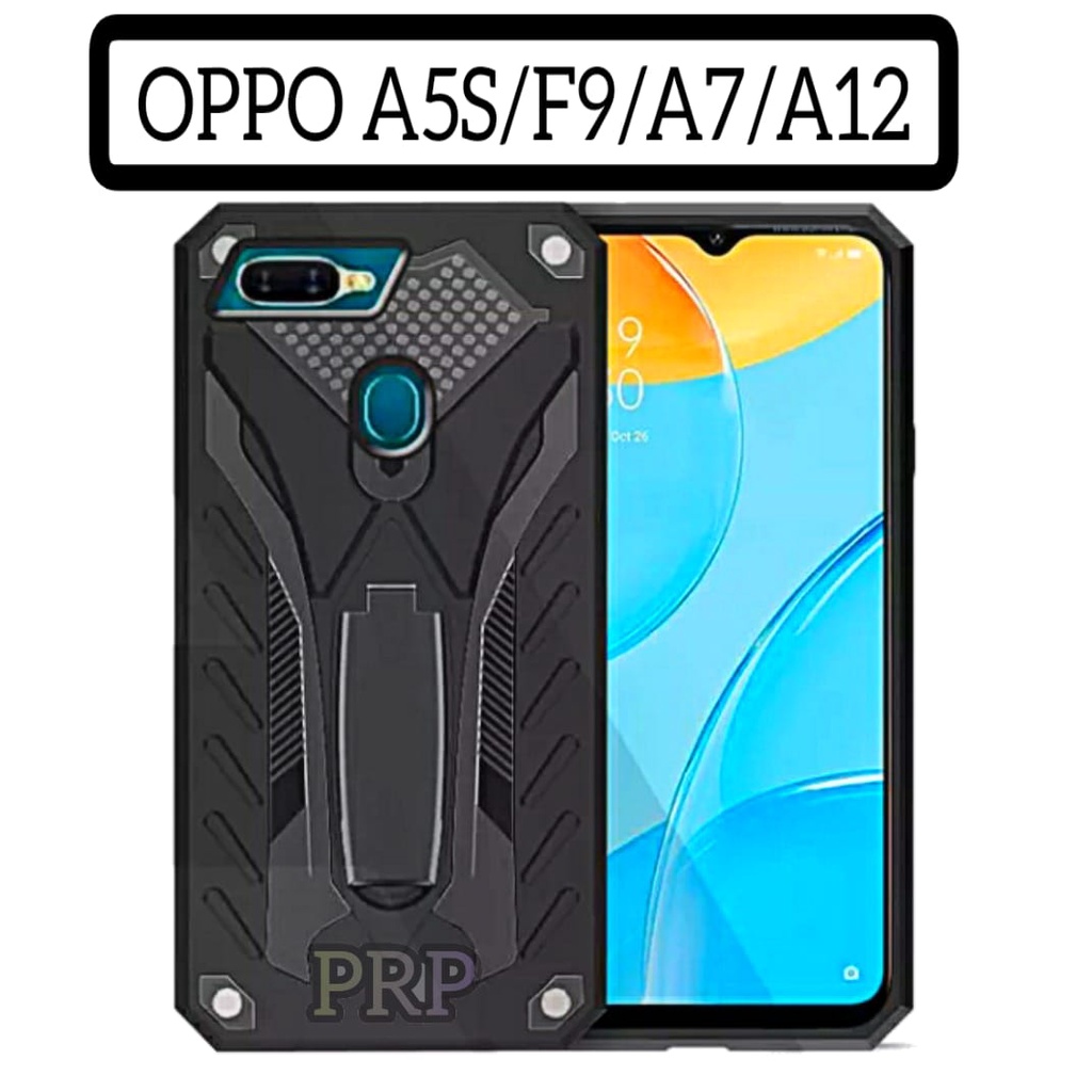 CASING HANDPHONE FOR OPPO A5S/A7/A12/F9 CASE ROBOT TRANSFORMER PHANTOM STANDING CASING