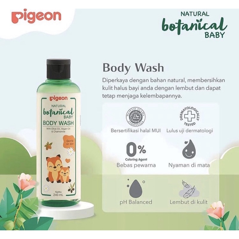 Pigeon natural botanical baby body wash