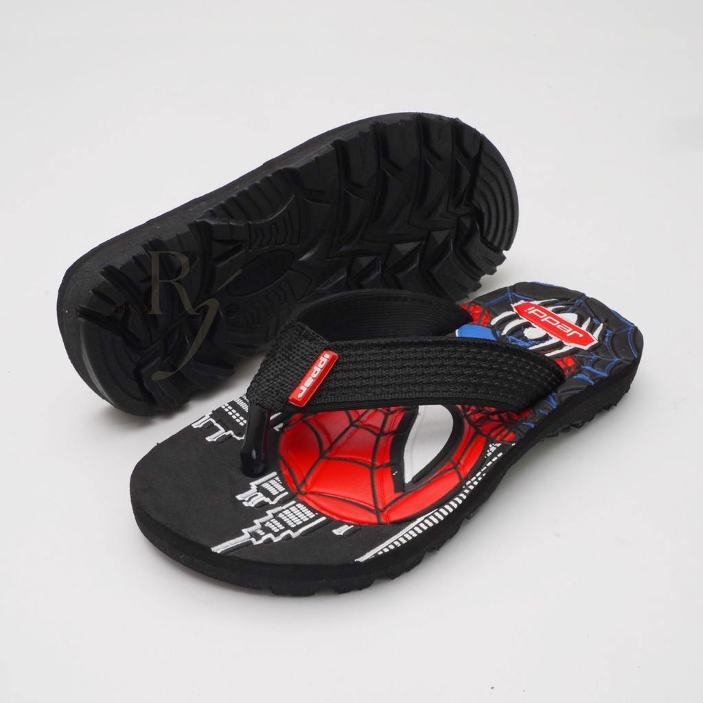 JEDDI [SPIDERMAN] Sandal Superhero/ Sandal Japit Anak Cowok Kartun/ Sandal Jepit Anak Laki-laki/ Sendal Anak Japit