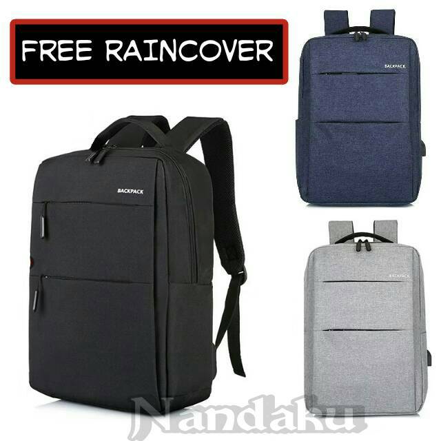 DISTRO Klub New Arrival - Tas Sekolah Canvas I Backpack Up To 15 Inch - Tas Pria Tas Wanita Laptop