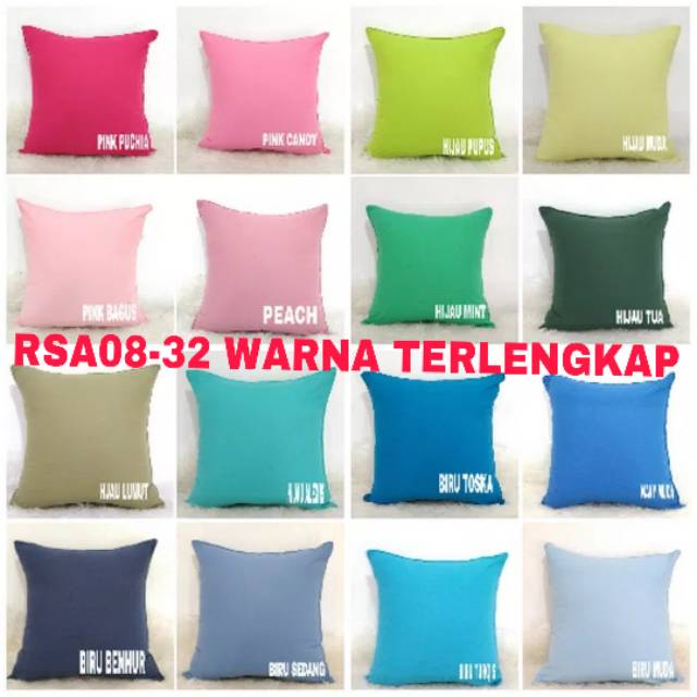 Bantal Sofa + Sarung Bantal Polos 40 x 40 cm