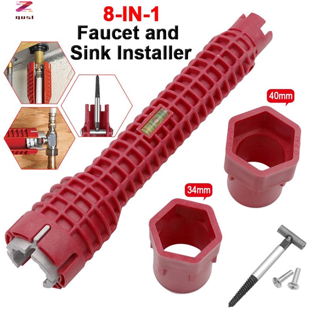 8 In 1 Faucet And Sink Installer Multifunctional Wrench Tool For Kitchen Bathroom Water Pipe 2019 New Qusl Shopee Indonesia