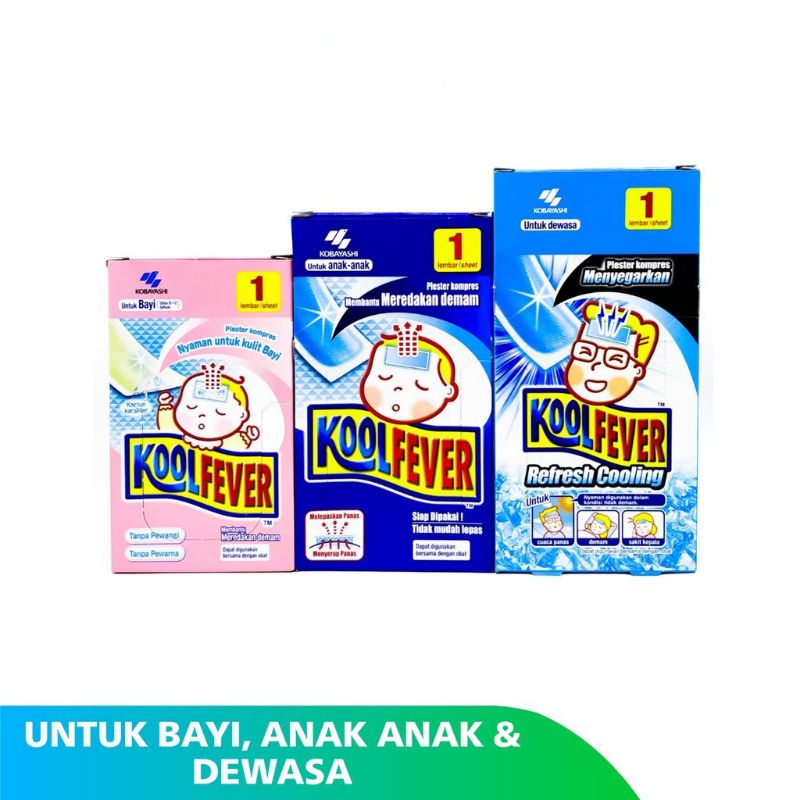 Koolfever Untuk Anak, Bayi Dan Dewasa Penurun Panas Ready Stok