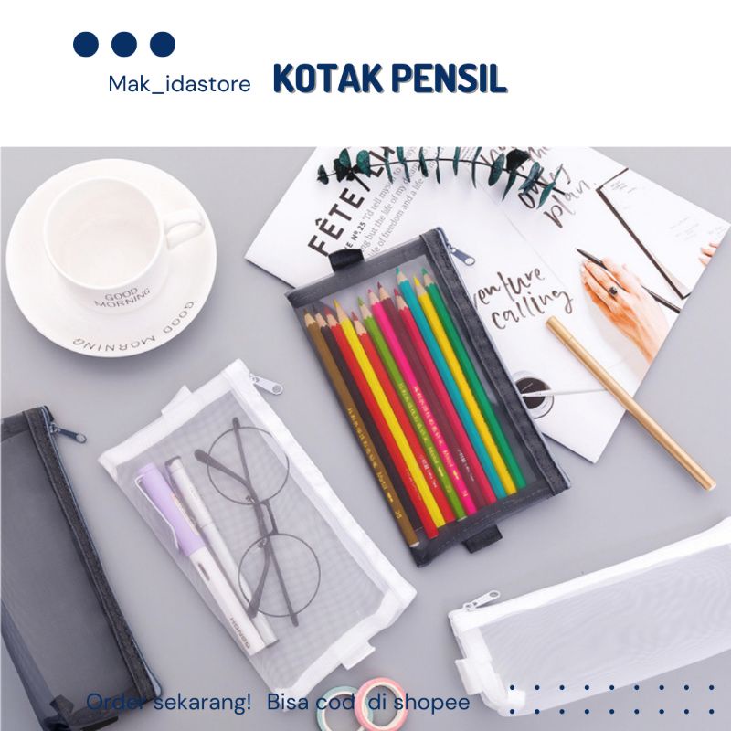 

KOTAK PENSI ATK TEMPAT PENSIL POUCH MAKE UP