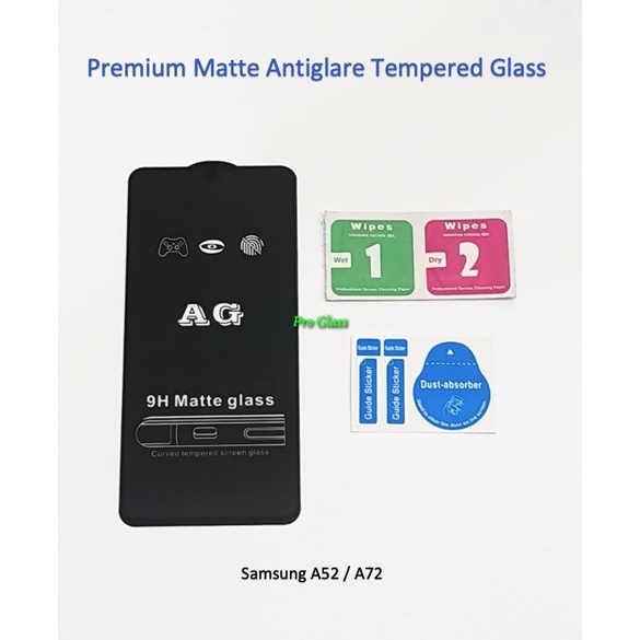 Samsung A52 A72 FULL COVER ANTI GLARE / DOFF Premium Tempered Glass