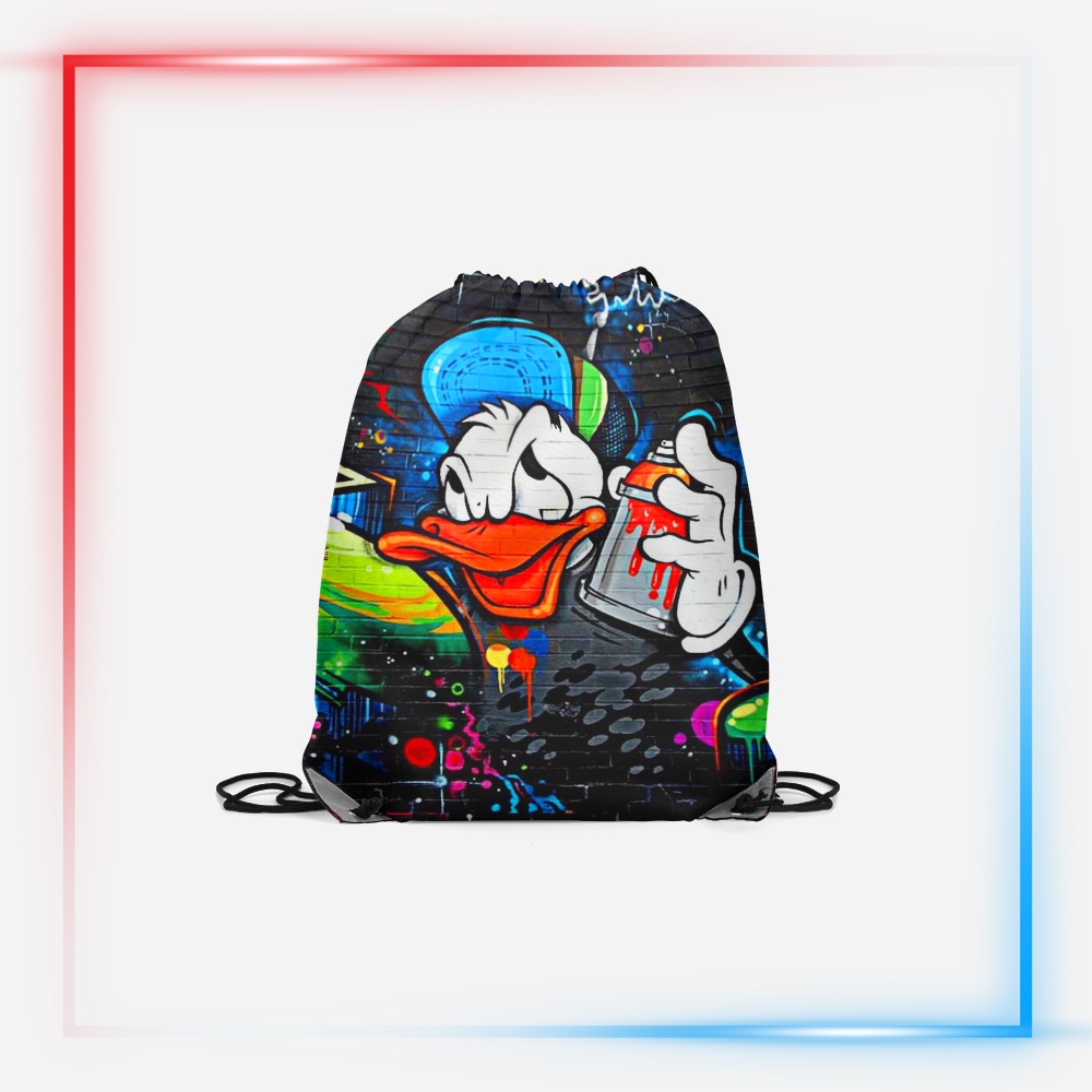 String Bag / Tas Serut Fullprint 3D GRAFFITY DONALD BEBEK