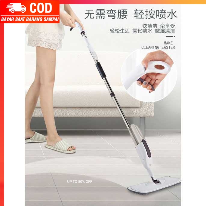 (100% BARANG ORI) Aurota Alat Kain Pel Penyemprot Air Water Spray Sweeper Floor - A88