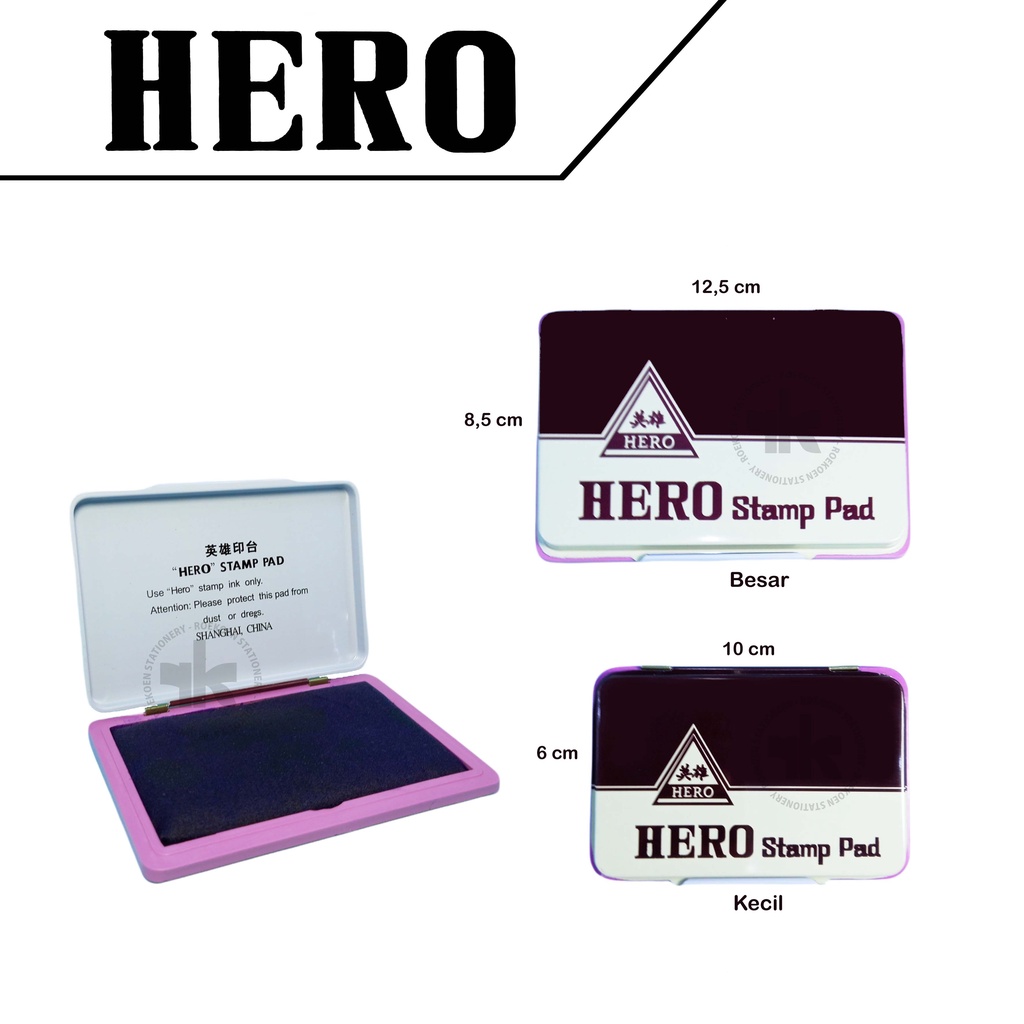 

Hero Stamp Pad Kecil 2460 (Dengan Tinta)