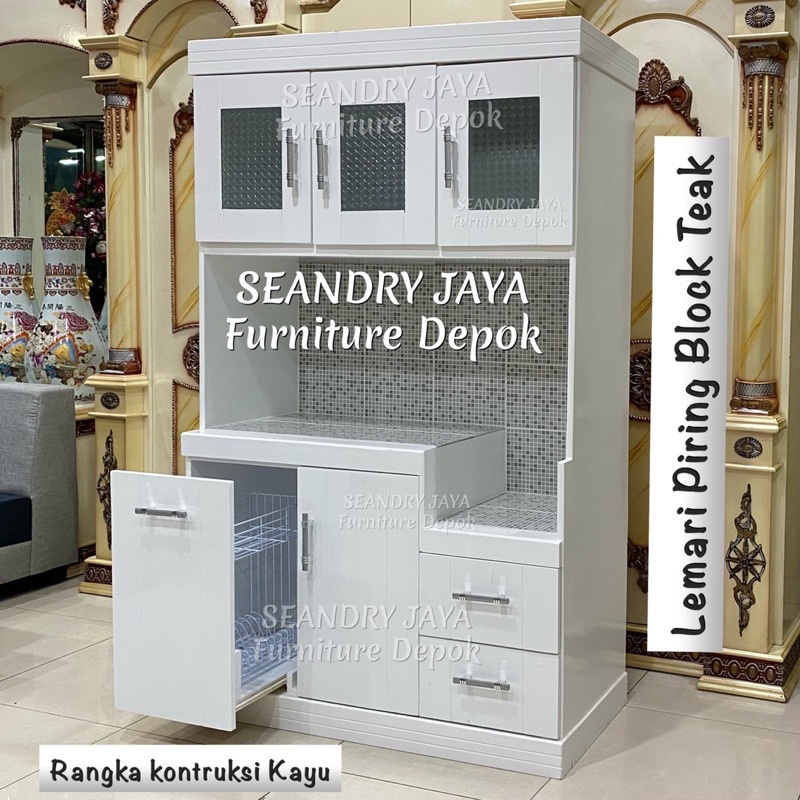 LEMARI MAKAN /RAK PIRING KAYU MINIMALIS KEKINIAN/KICHEN SET DAPUR/MODERN/PERABOTAN/PROMO MURAH/KAYU/