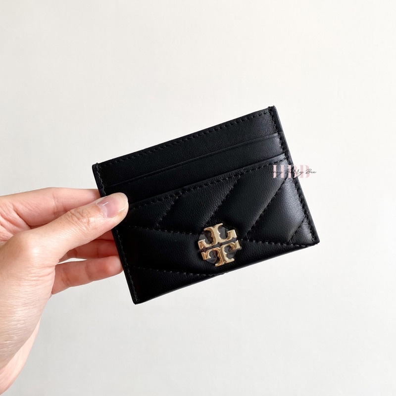 Tory Burch Kira Chevron Card Case in Black