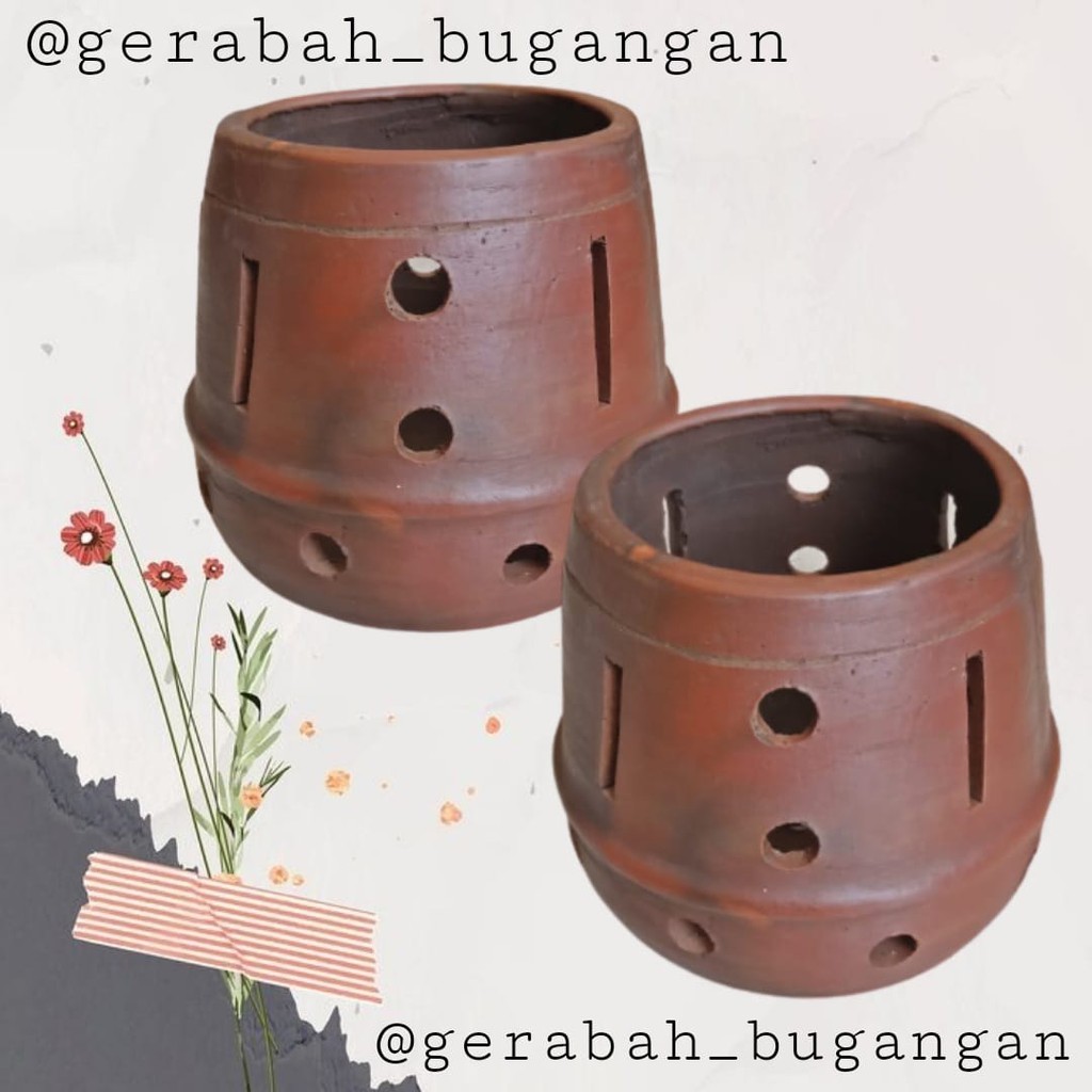 POT ANGGREK TANAH LIAT TERAKOTA GERABAH MURAH DAN BERKUALITAS