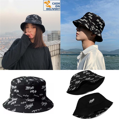 Bucket Hat Thuglife / Topi Bucket Sablon Thuglife Korean Style Unisex Remaja Dewasa