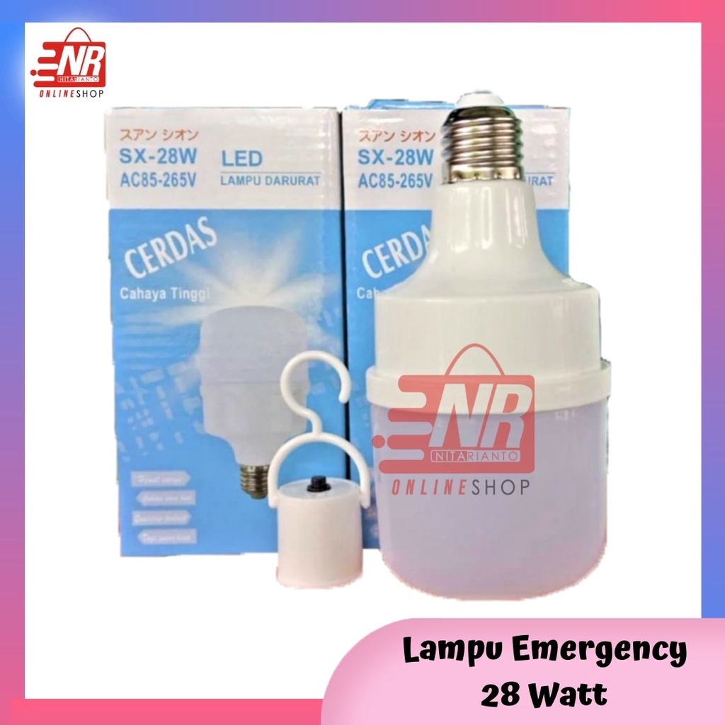 Lampu Emergency 28 Watt / Bohlam Emergency / Lampu Cerdas / Lampu Emergency LED / Lampu Gantung / Lampu Darurat