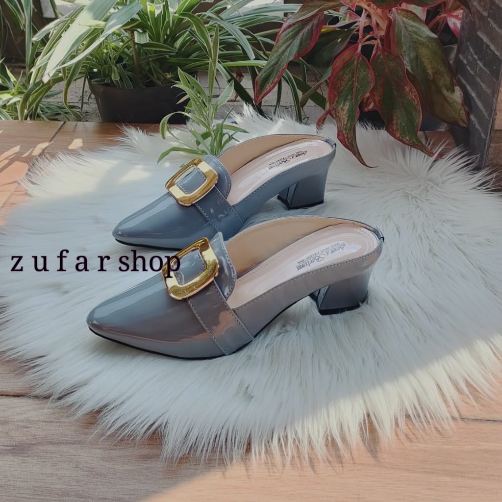 ZUFAR - Maura Sandal Bustong Wanita/Sandal Bustong Heels/Sandal Bustong Hak 5 cm