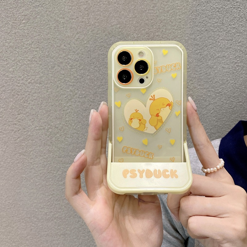 Casing iPhone 11 12 13 Pro MAX X XR XS MAX 7 8 Plus Motif Bebek Lucu Tahan Jatuh