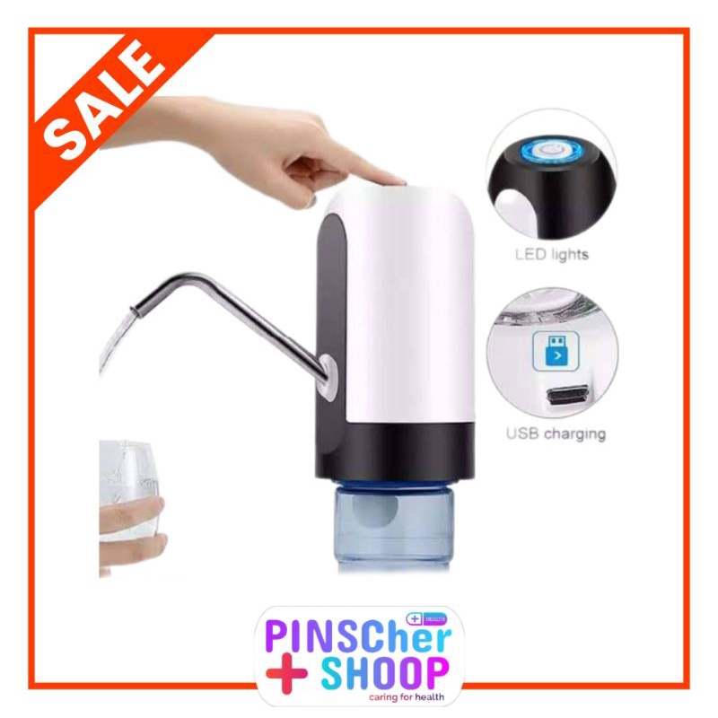 Dispenser Air Minum Elektrik LED / Electric Water Bottle Pump / Pompa Galon Electric Usb Charger Cas