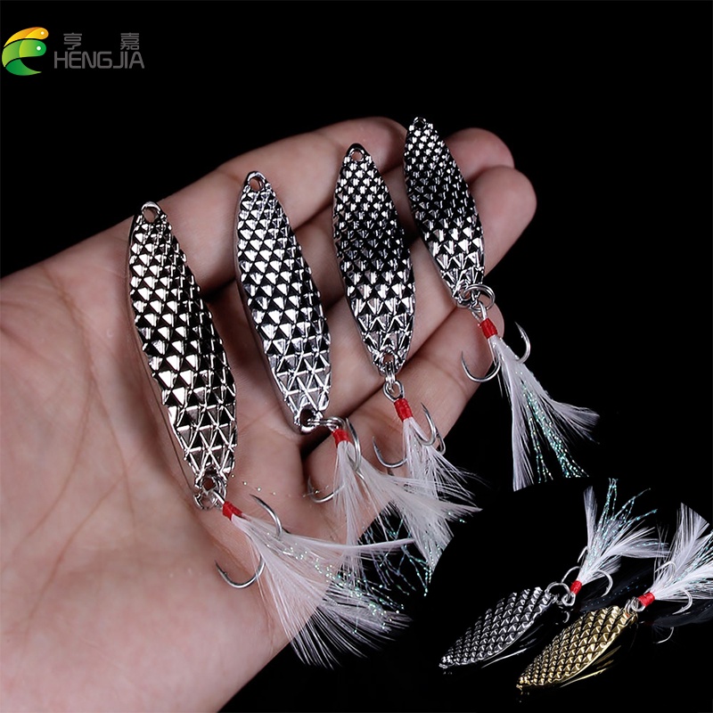Hengjia 2pcs Umpan Pancing Sendok Spinner Sequin 5g / 7.5g / 10g / 15g / 20g