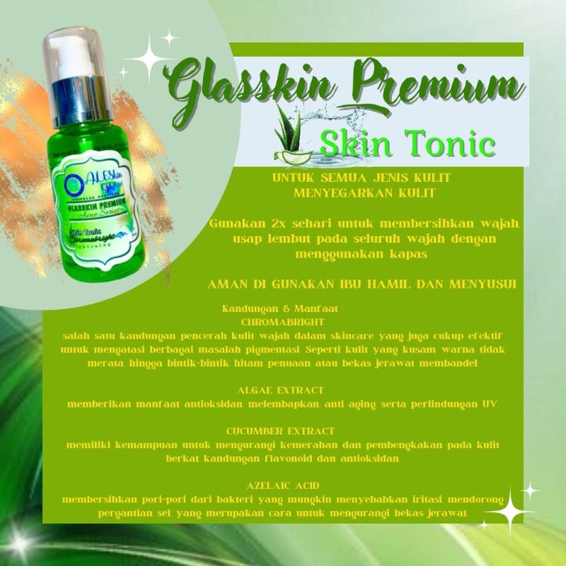 GLASSKIN PREMIUM ACNE SERIES SKINCARE PERAWATAN PEMUTIH WAJAH GLOWING JERAWAT FLEK ALESKIN GLOW