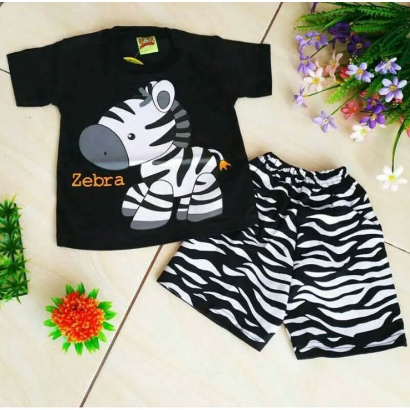 Setelan Baju bayi zebra josboy 0 sampai 1 tahun