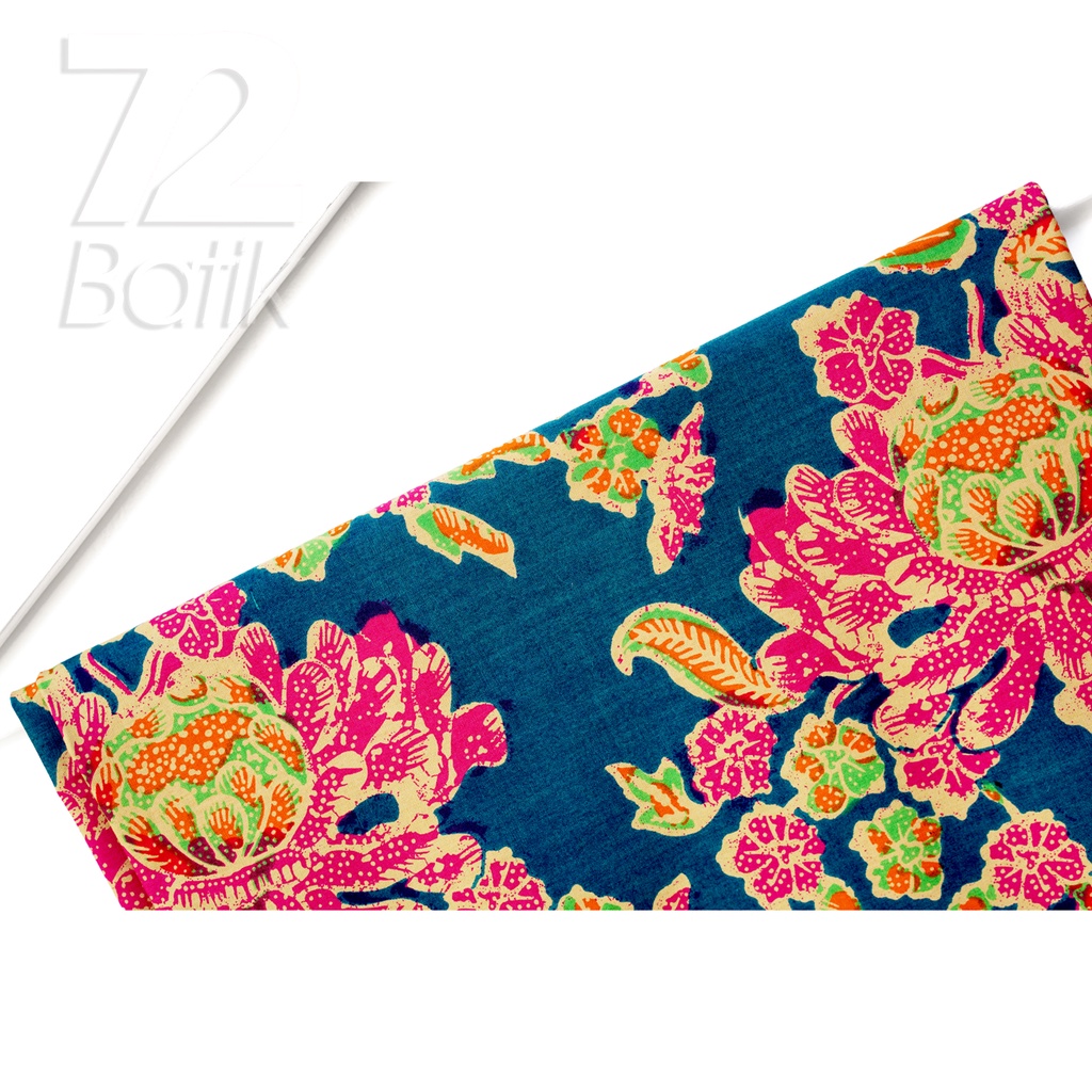 KAIN BATIK PREMIUM Bahan Katun Motif Burung Warna Tosca Tua Orange Hijau Merah Muda 728484 Cap 72 Jarik Jarit Samping Kebat Panjang Batik Katun Modern Premium Bahan Seragam Batik Pernikahan Kantor Keluarga Murah Kamen Jadi Batik Bali Lembaran