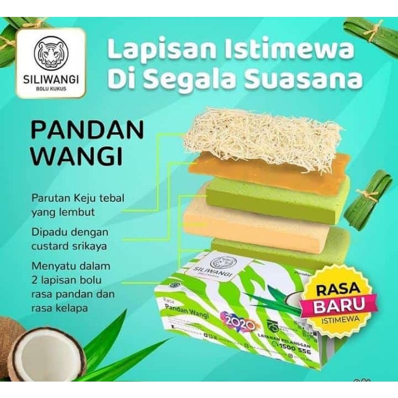 

Bolu Kukus Siliwangi Klasik Pandan Wangi