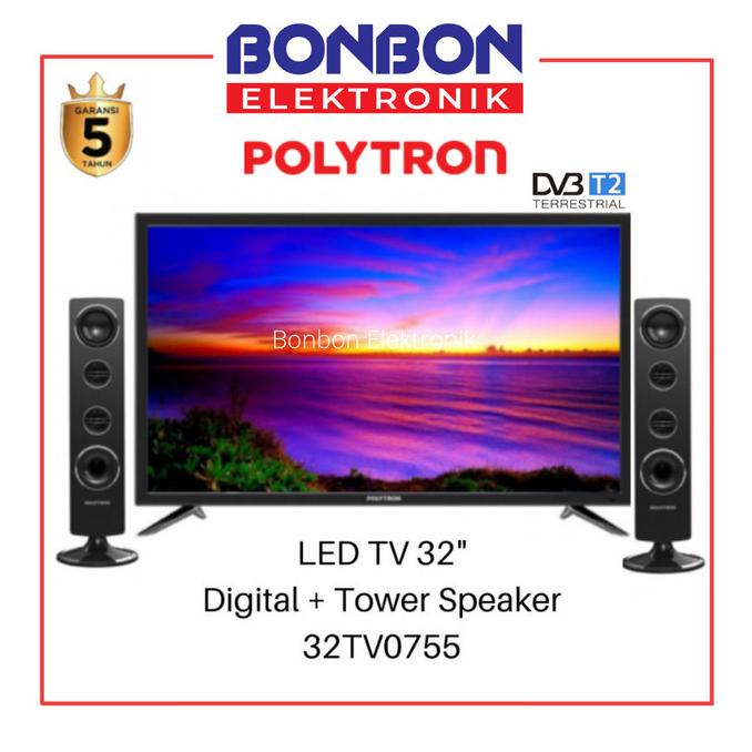 Polytron LED Digital TV 32 Inch 32TV0755 / PLD-32TV0755 Termurah