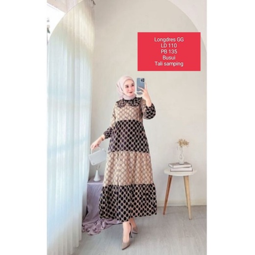 [COD] GAMIS MOTIF BUNGA TERBARU PAKAIAN WANITA BHUSUI JUMBO /