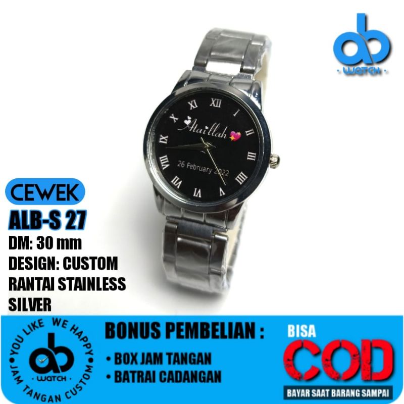 JAM TANGAN COSTOM BISA REQUEST DESAIN | FREE BOX DAN BATERAI CADANGAN