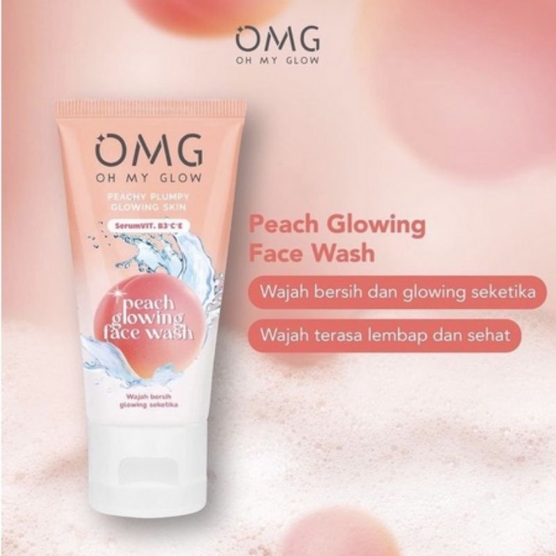 [50gr] OMG OH MY GLOW Skin Care Peach Glowing Face Wash