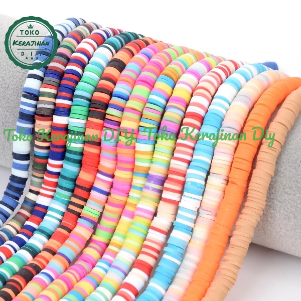 [250pcs] Manik Manik Polymer Clay Beads Spacer Mote Etnik Bahan Craft &amp; DIY