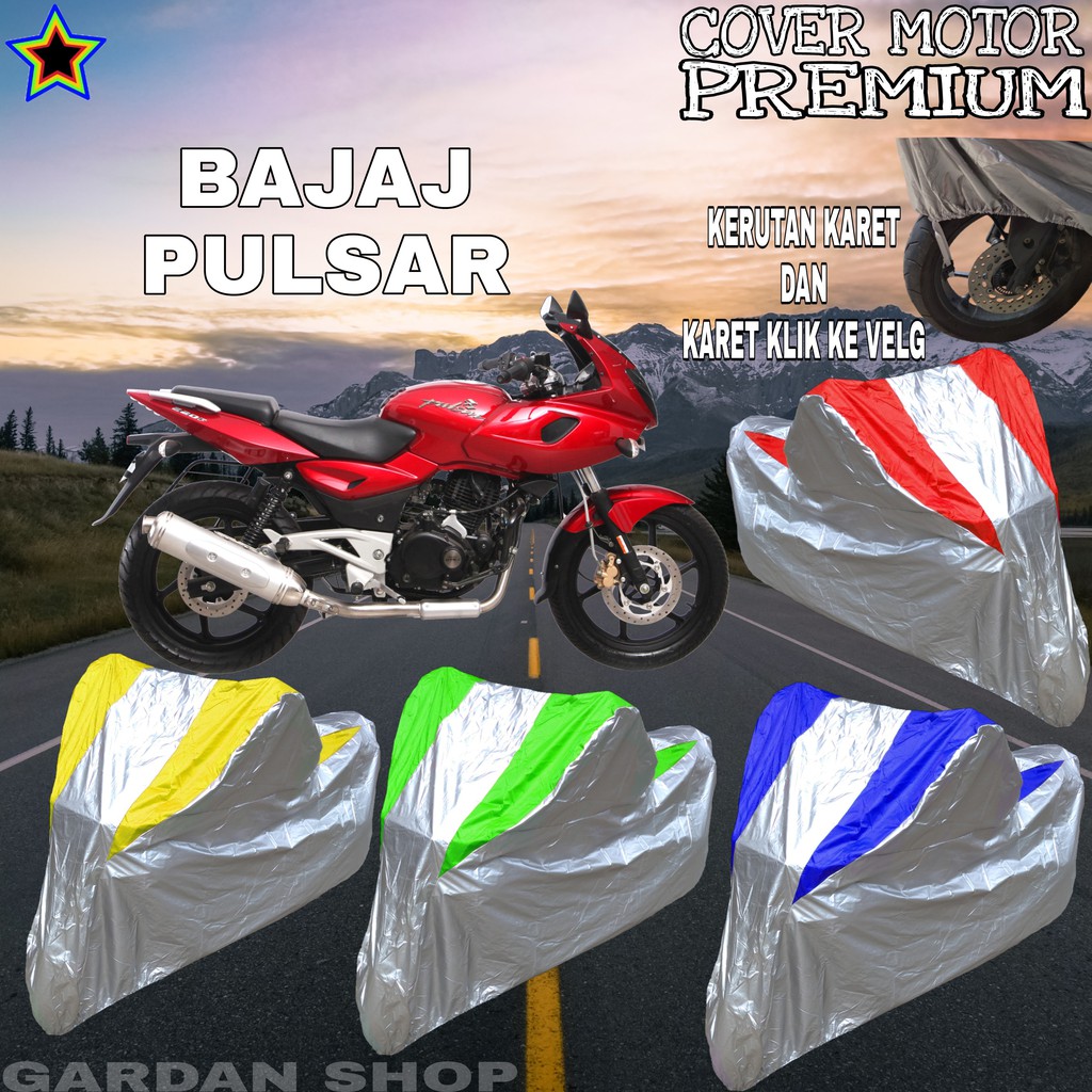 Sarung Motor BAJAJ PULSAR Silver KOMBINASI Body Cover Pulsar PREMIUM