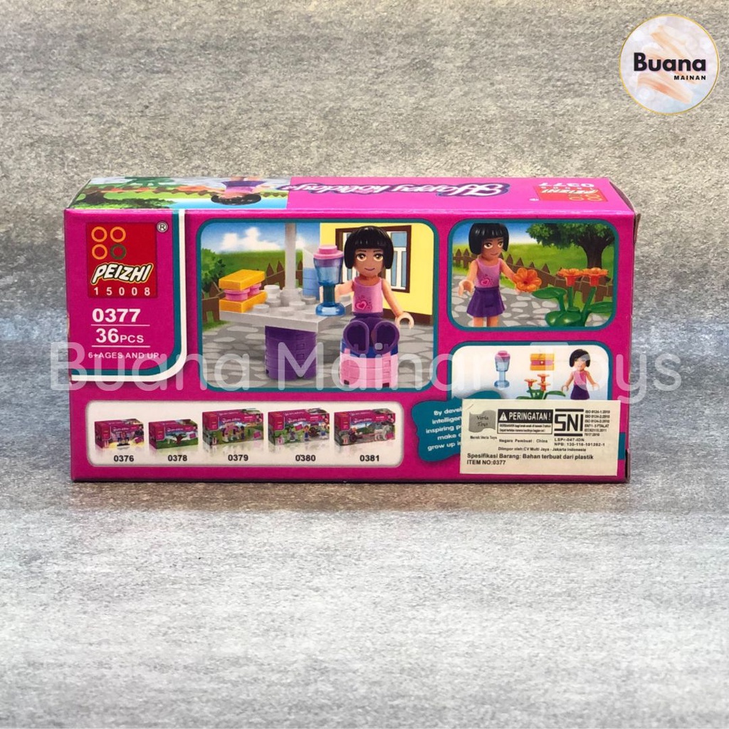 BRICKS PEIZHI HAPPY HOLIDAY 0377 MINI FIGURE KARAKTER FRIENDS MAINAN EDUKASI ANAK CEWE PEREMPUAN BRICK BLOCK