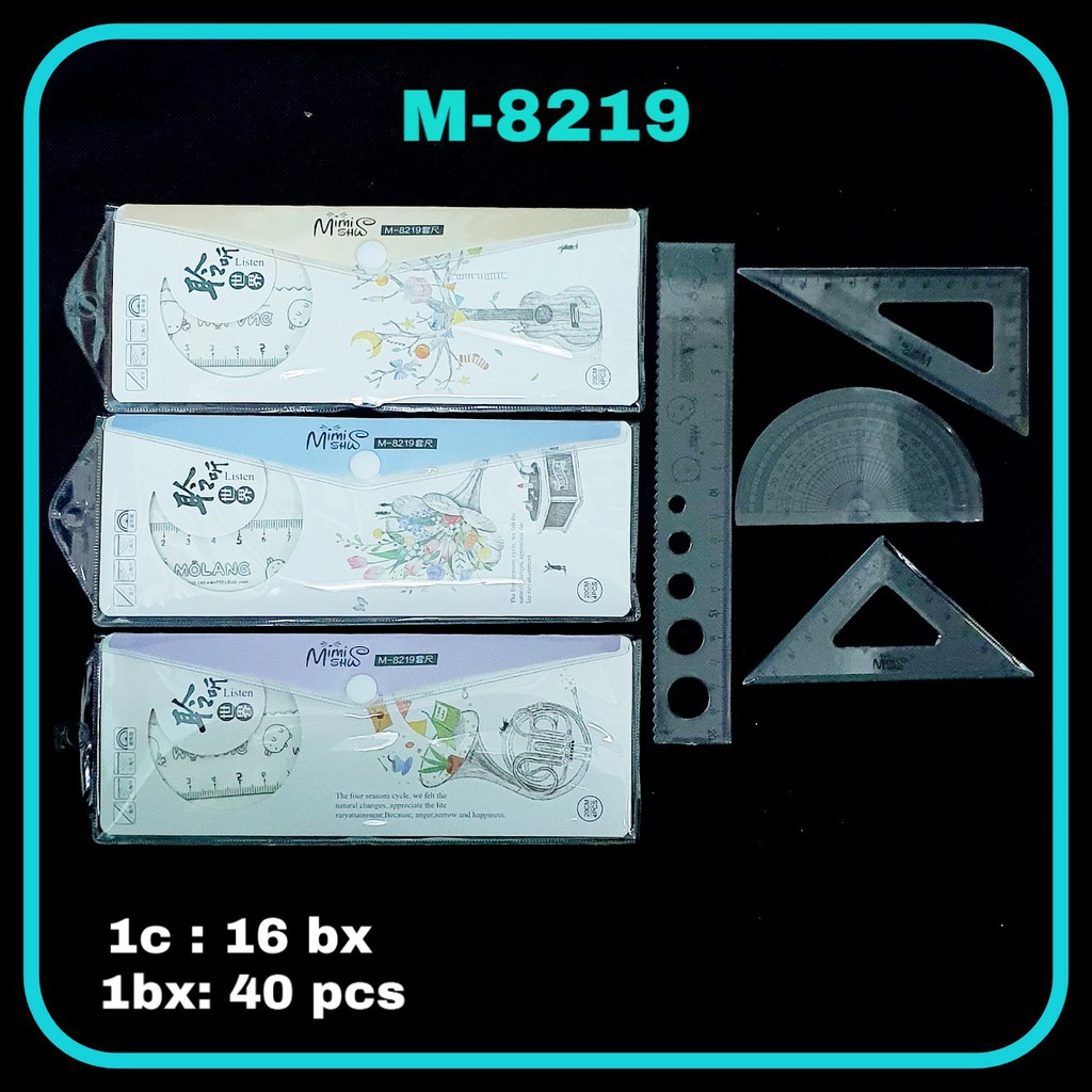

ILP Penggaris Set 20cm M-8219 / Penggaris / Penggaris Segitiga