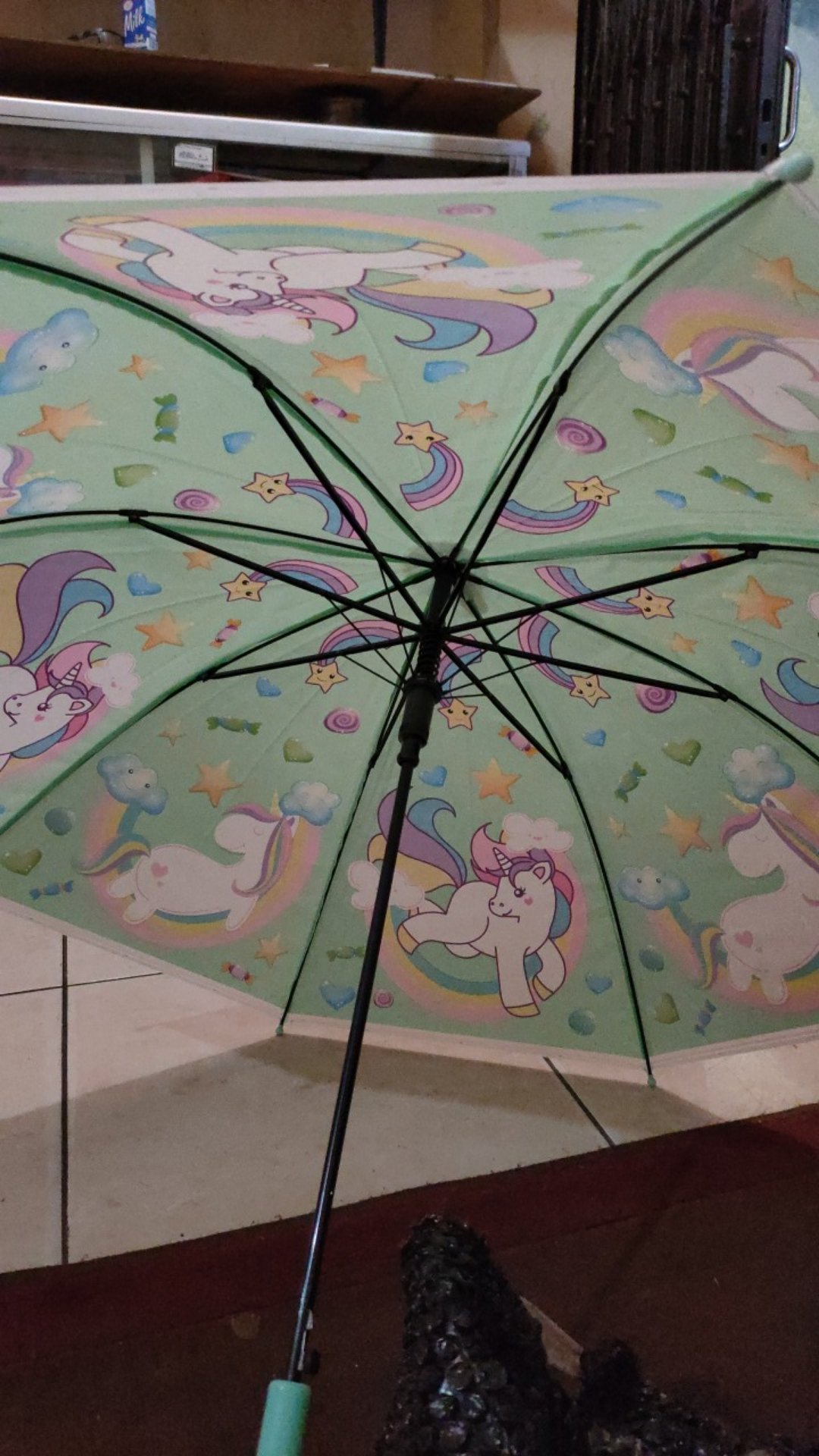 Jktumbrella / Payung Anak Unicorn / Tongkat / Dof / Plastik - 1171