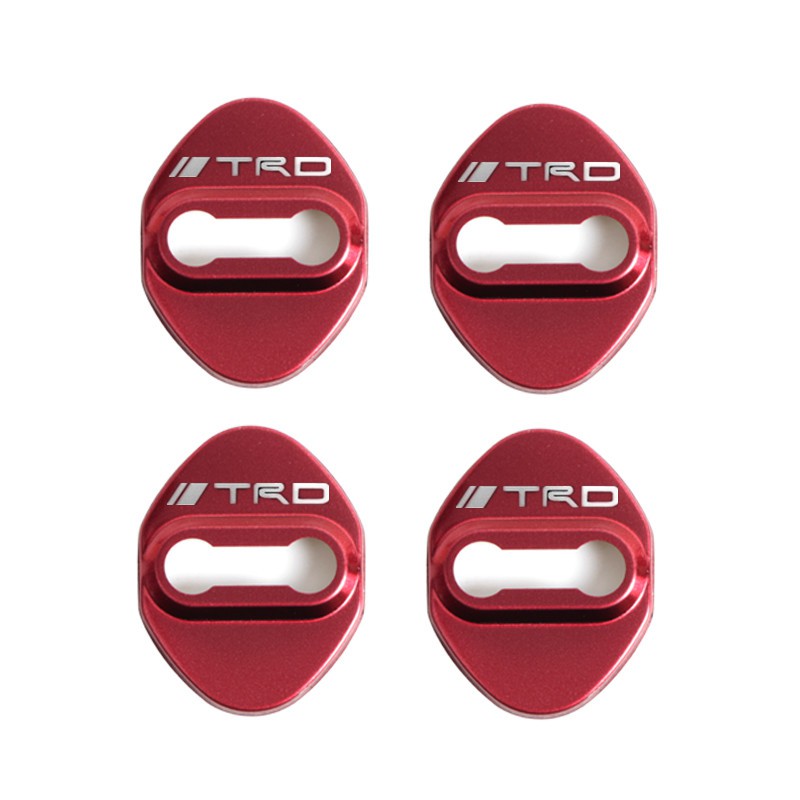 4pcs Stiker Pelindung Kunci Pintu Mobil Logo Trd Bahan Stainless Steel Untuk Toyota Chr Corolla