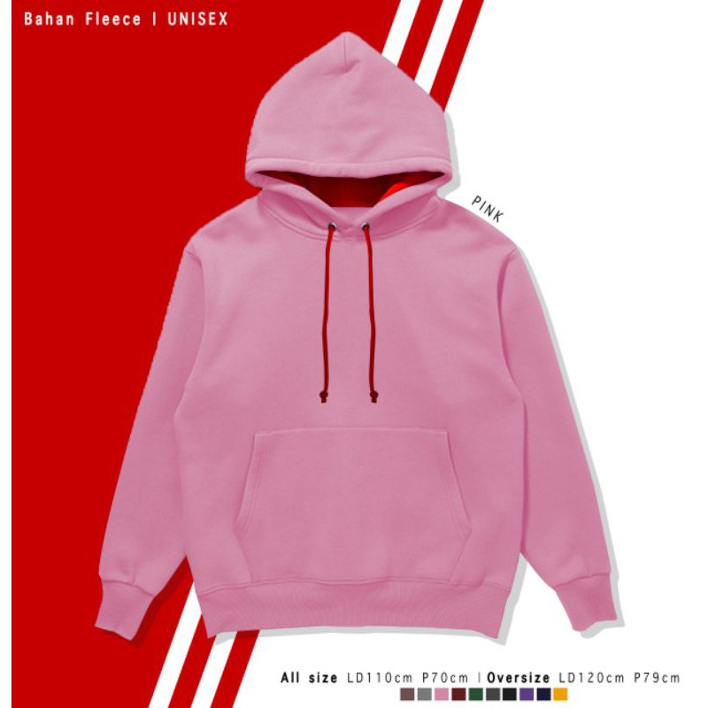 JAKET HOODIE UNISEX POLOS FLEECE