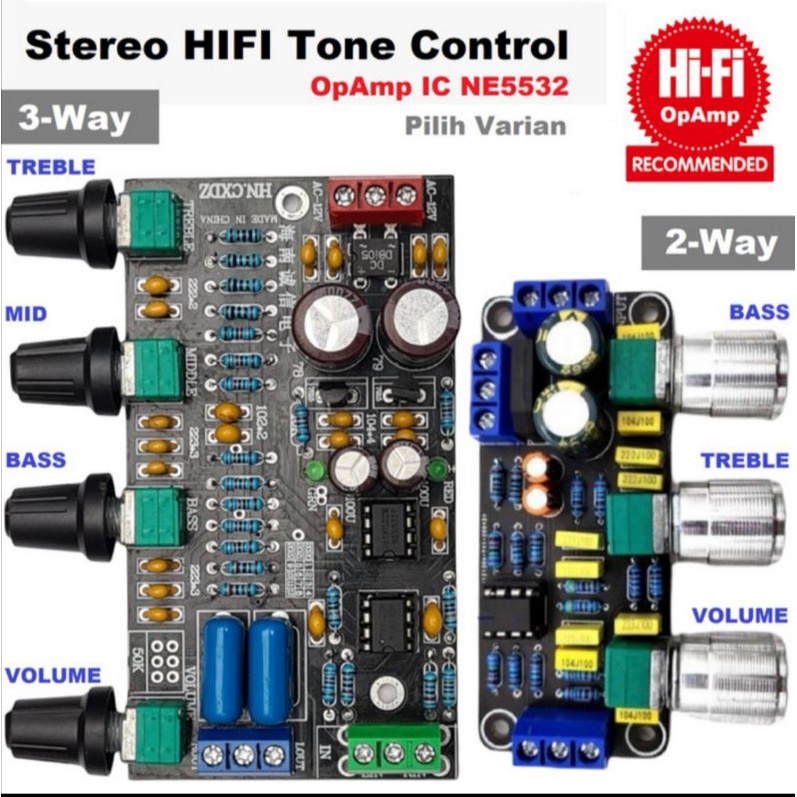 XH-A901 Preamp Tone Control NE5532 Hi-Fi Class Low Noise Pre-Amplifier