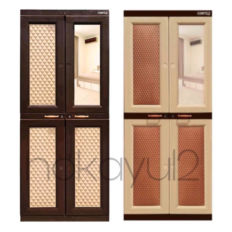 Lemari Plastik Cortez Tabitha / Lemari Pakaian Kaca - TABITHA