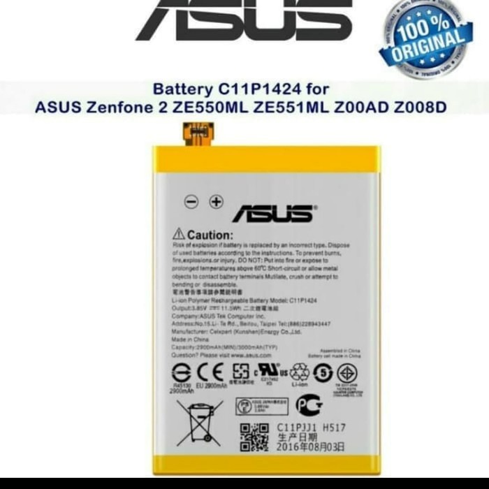 baterai Asus Zenfone 2 5.5"/Z00AD/ZE550ML original batre battery