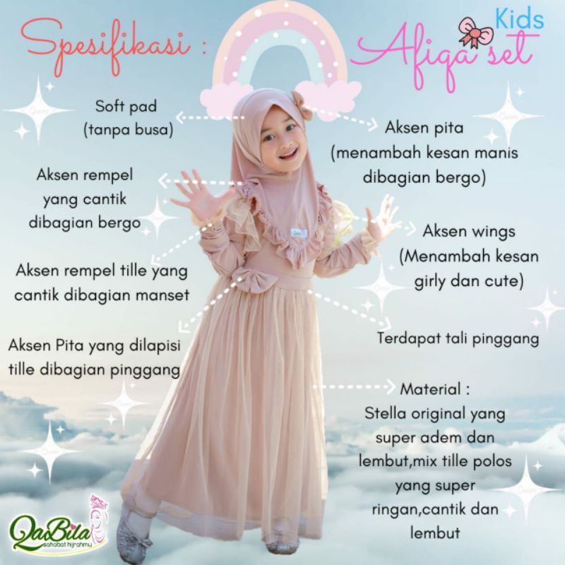 READY GAMIS SET ANAK/AFIQA/QABILA/SKIN L
