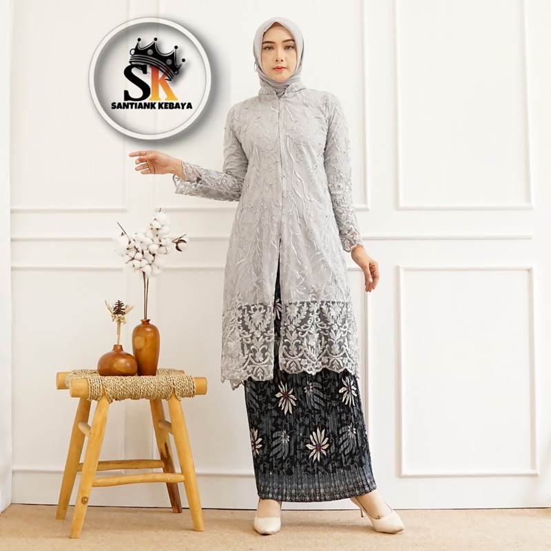 (BEST SELLER) Stelan Kebaya Tunik Busui Set Kebaya Wisuda Kebaya Modern Set Baju Kondangan Tunik Brokat Busui Terbaru