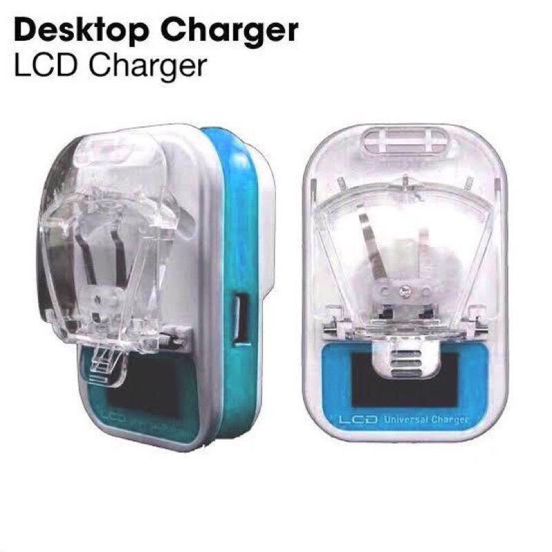 Destop LCD Adss + USB Charger Kualitas Best / charger kodok / casan kodok