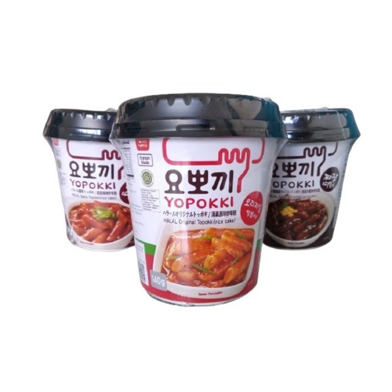 

YOPOKKI CUP ORI/ SPICY/ JJAJANG 140GR