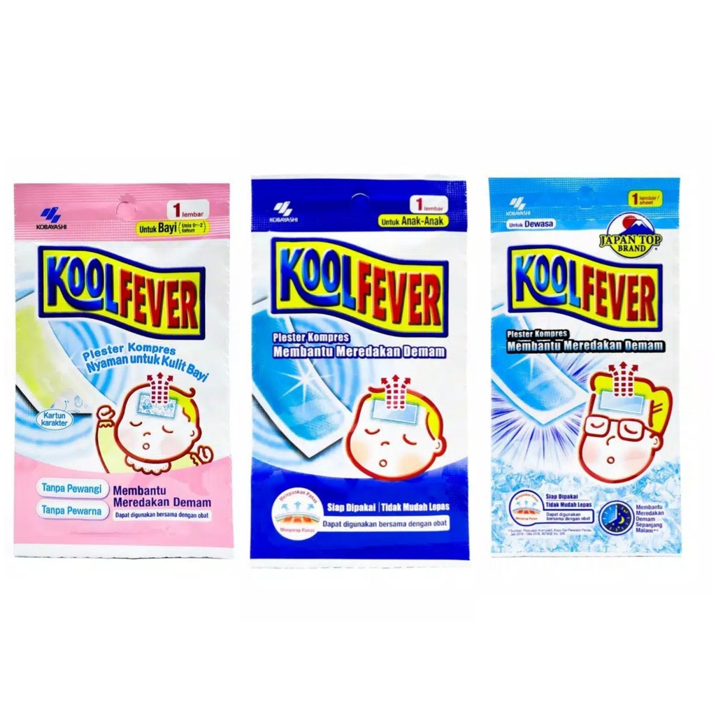 KOOLFEVER Kool Fever Plester Kompres Bayi Anak Dewasa