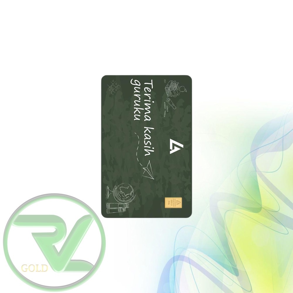 Rvl Gold Logam Mulia Emas Lotus Archi Gift Series 0.5 Gr 0.5 Gram Terimakasih Guruku