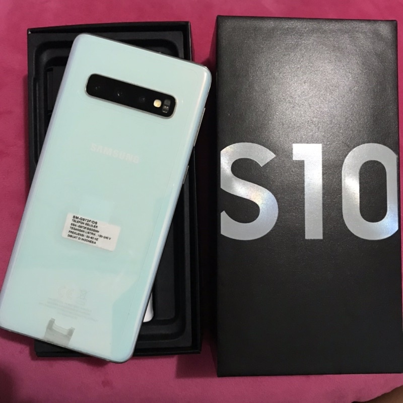 HANDPHONE SECOND HP SEKEN SAMSUNG S10 8/128 PUTIH