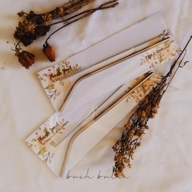 Souvenir Stainless Straw (minimal pembelian 200 pcs)