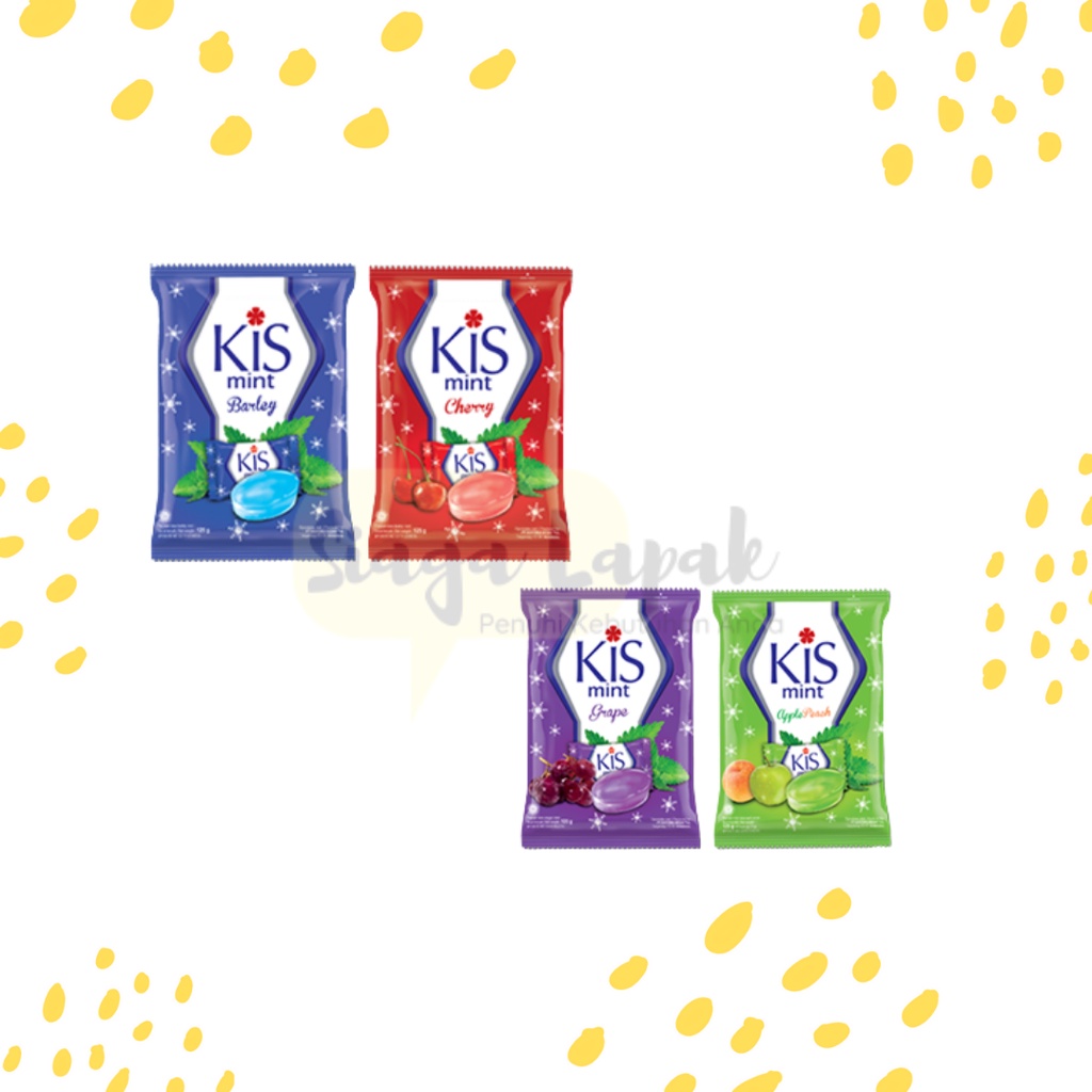 Permen Kiss 125gr Cherry Barley Grape Mint isi 50pc