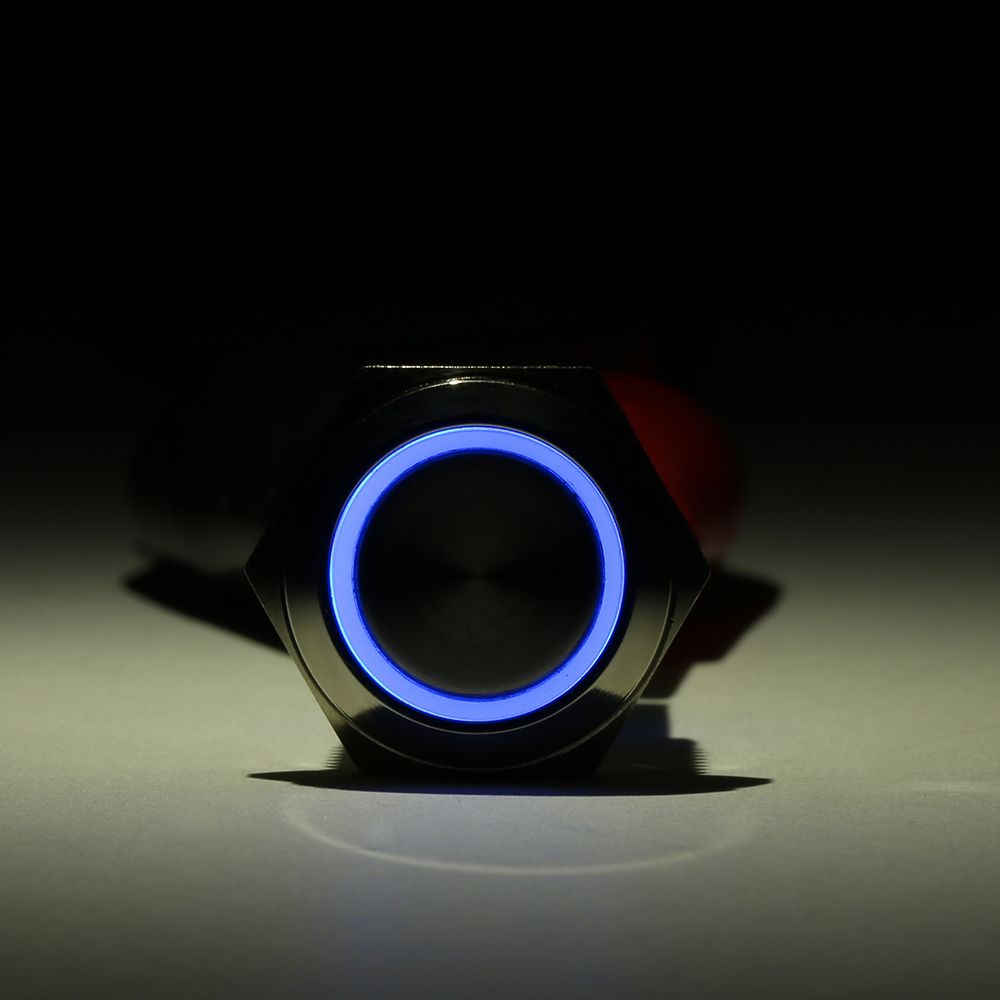 TOP Waterproof Momentary/Latching Red Blue Green Yellow White LED Metal Button Switch New 3V 5V 9V 12V 24V 110V 220V Push ON/OFF 12mm/Multicolor